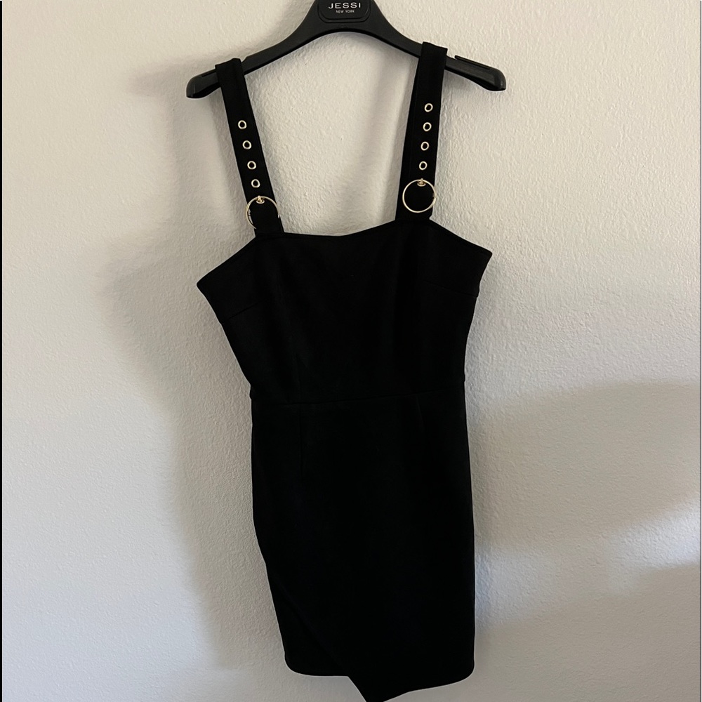 Suede black dress